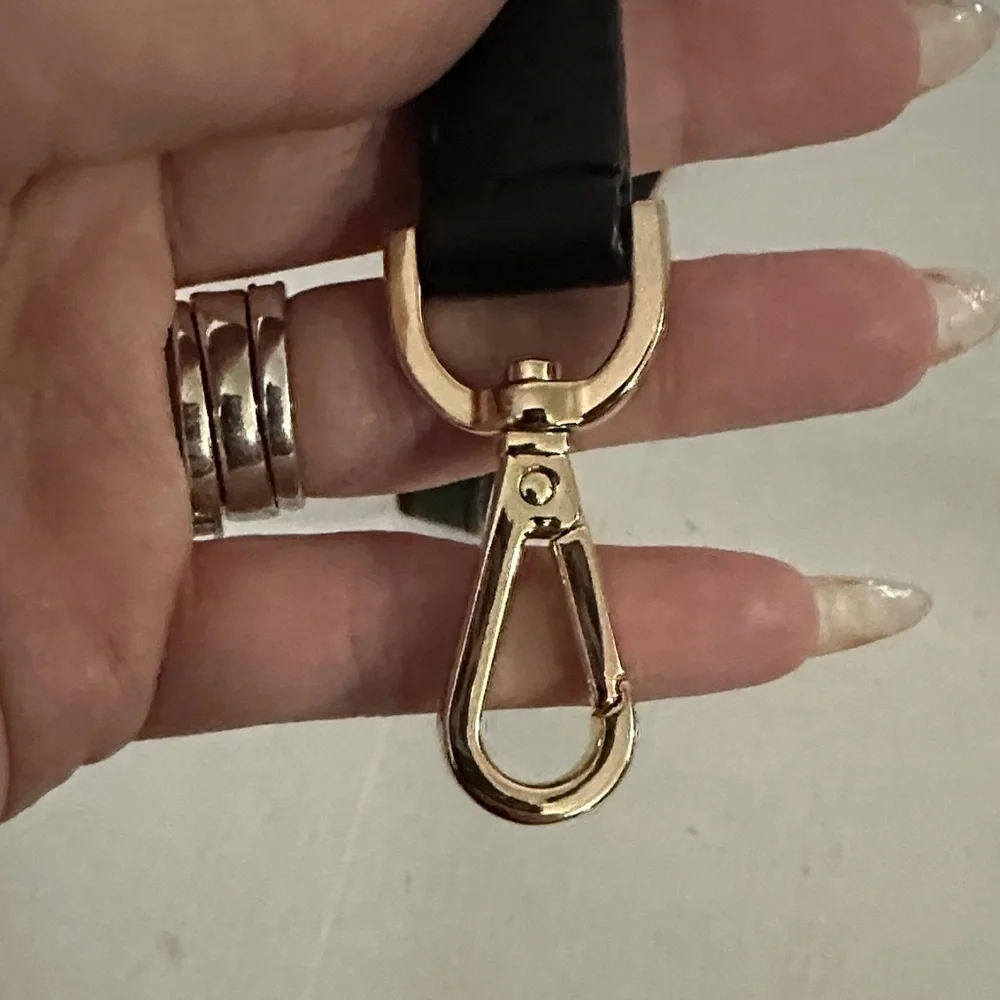 Michael Kors Black Leather Strap with Gold Clasps EUC